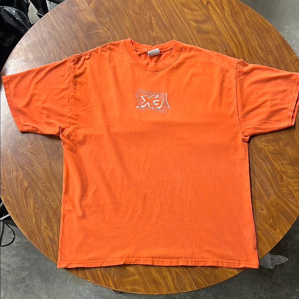 Vibrant Orange Short Sleeve Tee with Graphic